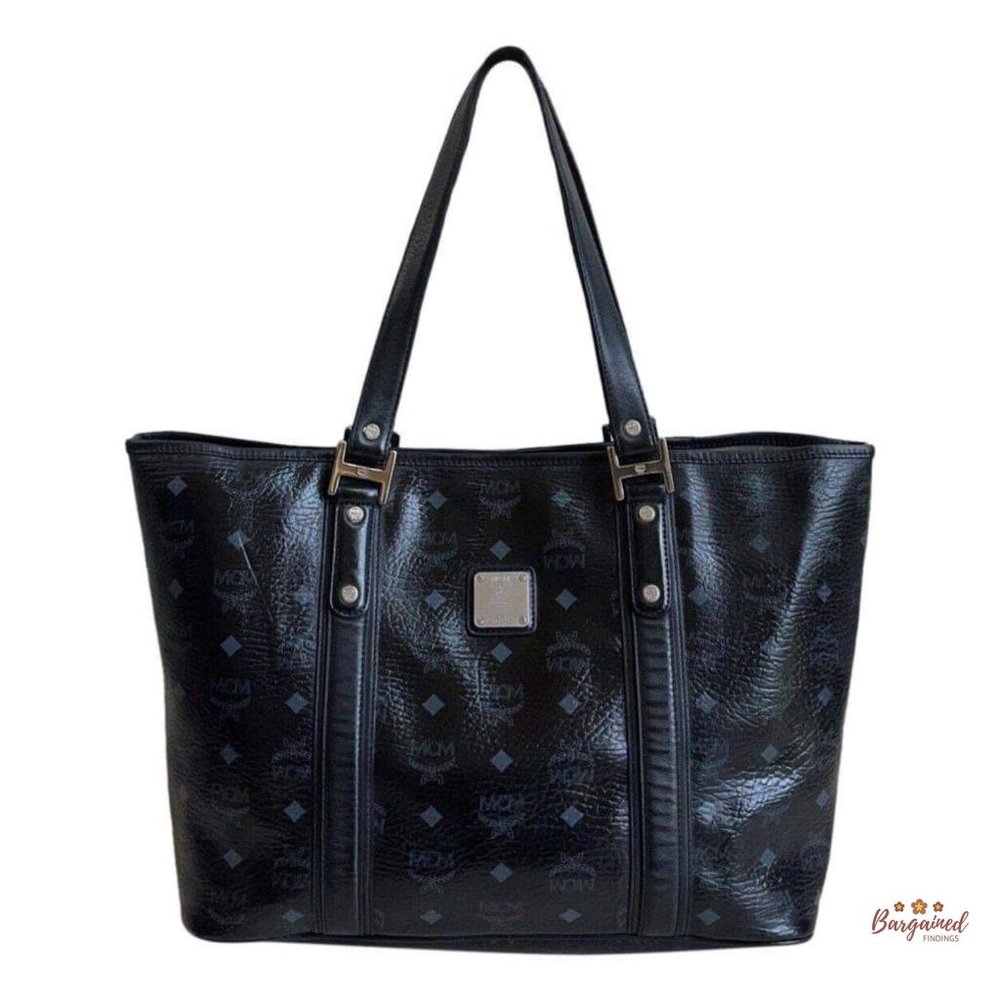 Authentic MCM Monogram Coated Canvas Tote Bag